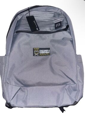 Travis Mathew performance Lab top travel Gray Backpack with Award Patch